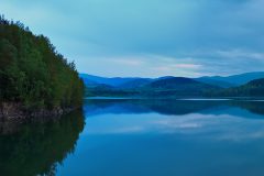 Blue dusk over Nyrsko lake Blue dusk over Nyrsko lake