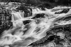 Orchy cascades (b&w)