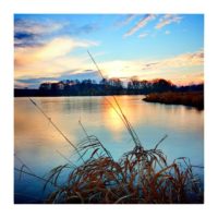 The sun sets into water – from Instagram